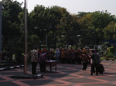 Pertama Kali di Kemendagri, Sertijab Unik di Bawah Langit Terbuka