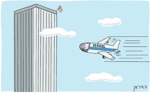 Kartunis Israel Samakan Netanyahu dengan Pembajak Pesawat Tragedi 9/11