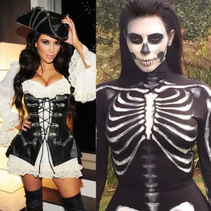Kostum Halloween Kim Kardashian: Bergaya Anna Wintour Hingga Tengkorak