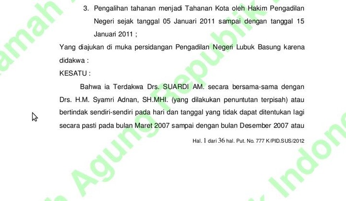 Mantan Ketua Pengadilan Agama Maninjau Bantah Terlibat Kasus Korupsi