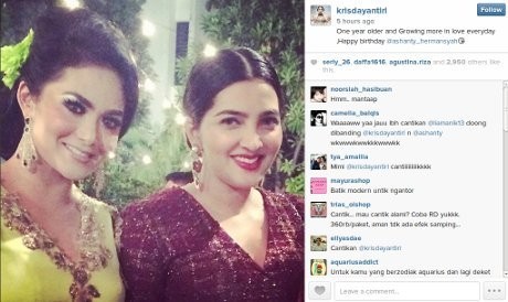 Ucapkan Selamat Ultah, Krisdayanti Akrab dengan Ashanty di Instagram