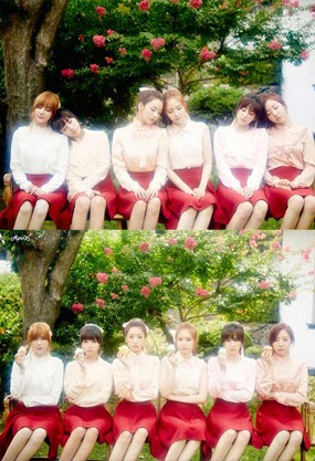 A Pink Cantik dengan Rok Merah di Teaser Foto Comeback