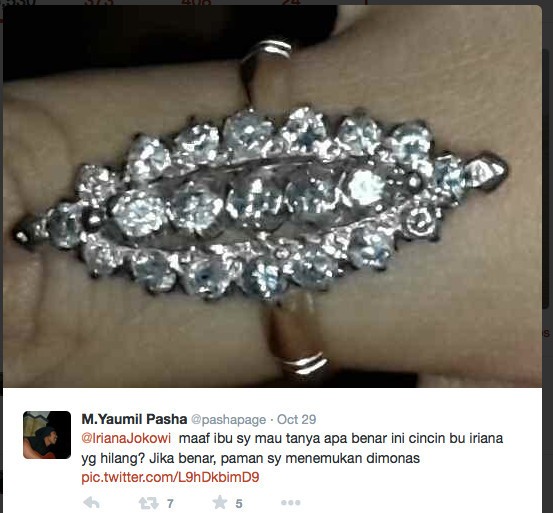 Tentang Cincin Lady Iriana yang Hilang Tentang Cincin Lady Iriana yang Hilang