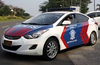 Mobil ini masuk juga ke Indonesia, tetapi tidak dijual untuk umum, melainkan dipakai sebagai armada kepolisian untuk patwalnya. (istimewa/dok Komunitas Korea otomotif Indonesia).