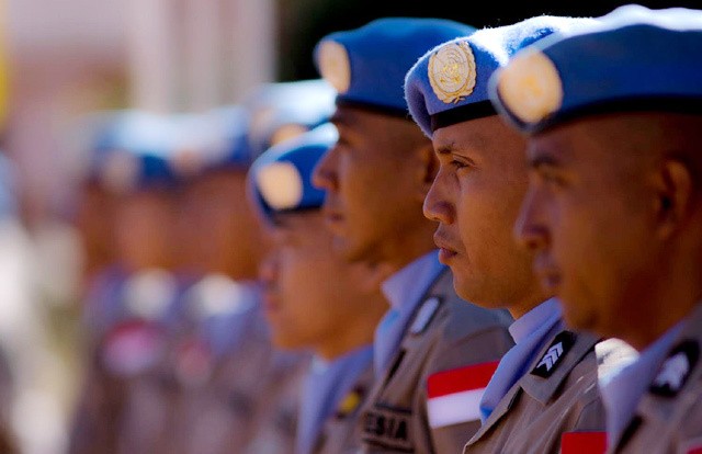 Pasukan Perdamaian Polri di Sudan Terima Penyematan Medali PBB