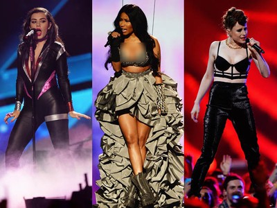 Aksi Para Musisi di Panggung MTV EMA 2014