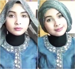 Tutorial Hijab Tanpa Peniti Menggunakan Scarf Glitter untuk ke Pesta