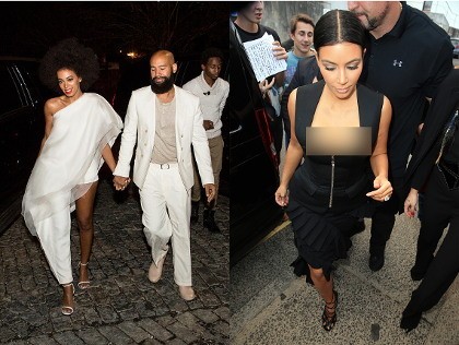 Solange Knowles Resmi Menikah, Kim Kardashian Pamer Belahan Dada