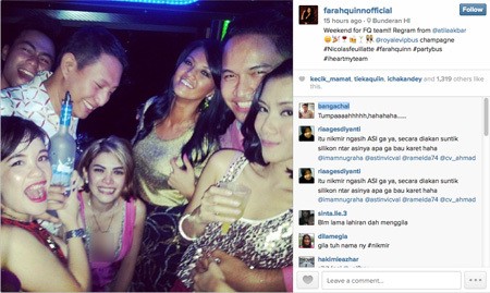 Party Bareng Farah Quinn, Payudara Nikita Mirzani Tumpah