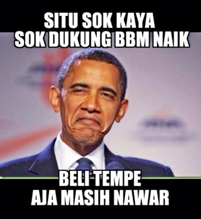 Lucu! Obama & The Rock di Meme Kenaikan BBM