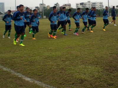 Timnas Indonesia Latihan Perdana di Hanoi