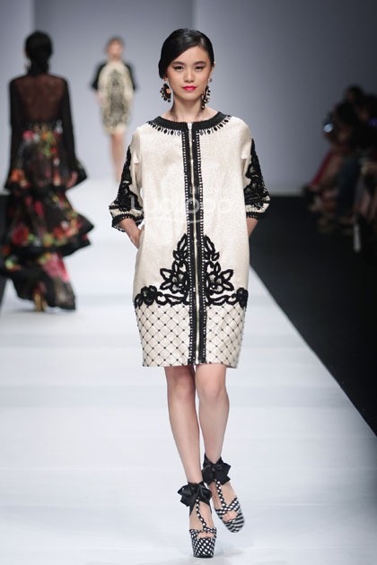 Denny Wirawan Manita, Yayasan Jantung Indonesia. Jakarta Fashion Week 2015 at Senayan City. Jakarta. (Foto: Mohammad Abduh/Wolipop)