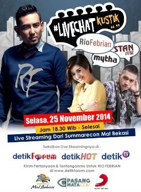 Rio Febrian Bawakan Lagu Baru di LIVECHATkustik