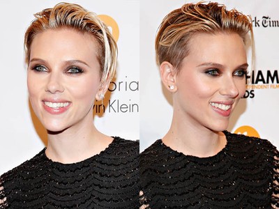 Senyum Sumringah Scarlett Johanson