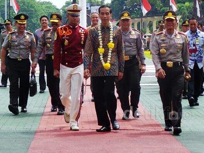 Jokowi Hadiri Apel Kasatwil di Akpol Semarang