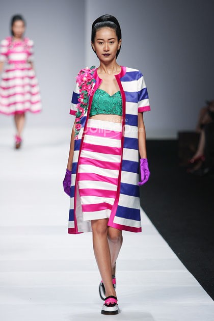 Gregorius Vici 8 Infinite Capsule Collection. Asosiasi Perancang Pengusaha Muda Indonesia. Jakarta Fashion Week 2015 at Senayan City. Jakarta. [Foto: Mohammad Abduh/Wolipop]