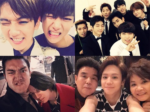 Heboh Selfie Baekhyun EXO dan V BTS, Super Junior Hangout di Osaka