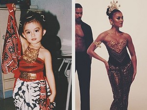 Gemes! Imutnya Agnez MO Kecil Pakai Baju Dodot