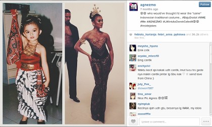 Gemes! Imutnya Agnez MO Kecil Pakai Baju Dodot