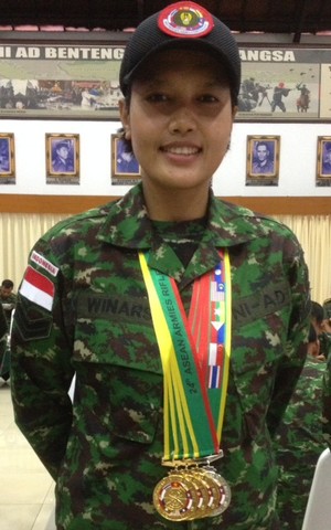 Kowad Cantik Winarsih, Si Manis Juara Bertahan Lomba Menembak se-Asean