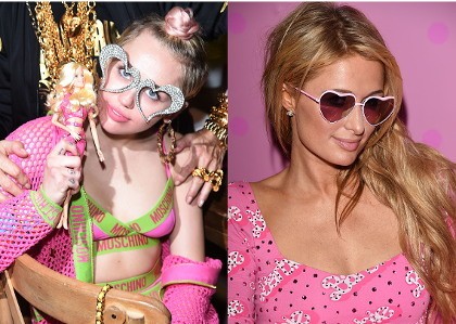 Party Bareng, Miley Cyrus Cium Bibir Paris Hilton di Depan Pacar