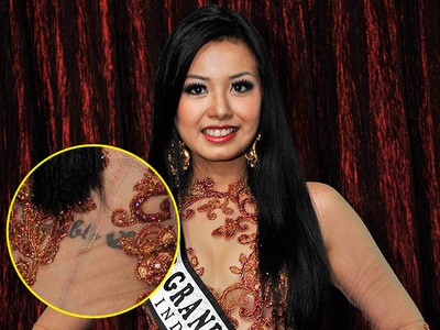 Berbusana Transparan, Miss Grand International Indonesia Pamer Tato