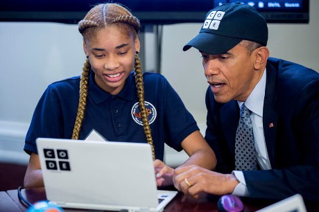 Obama di Hour of Code Obama di Hour of Code