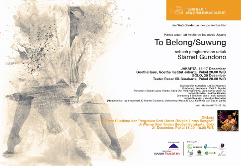 Pentas To Belong/Suwung Teater Garasi Digelar di Jakarta dan Solo