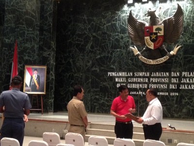 Ke Balaikota, Cawagub DKI Djarot Gladi Bersih Acara Pelantikannya