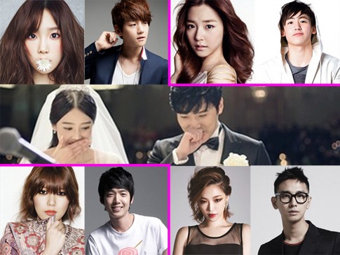 10 Pasangan Idola KPop yang Mabuk Cinta 2014