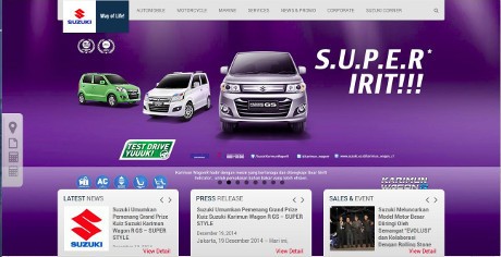 Manjakan Konsumen Suzuki Ubah Tampang Disain Website