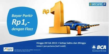 Bayar Parkir Hanya Rp 1,- dengan Flazz BCA