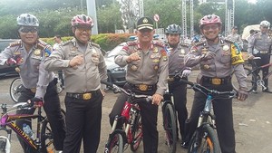 Busway Jl Thamrin akan Disterilkan untuk Patroli Polisi Bersepeda pada Malam Tahun Baru