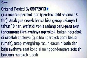 Maret: Pahitnya Telan Kenyataan Karena Kebiasaan Merokok Dekat Anak