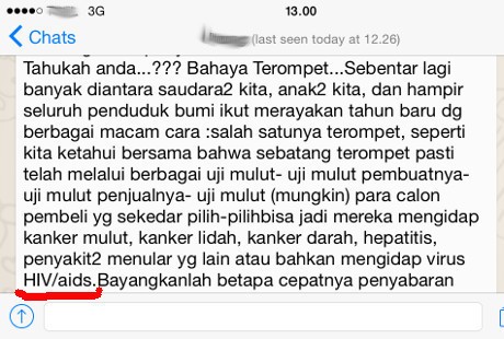 Awas Hoax! Dokter: TB dan HIV Tidak Menular Lewat Terompet