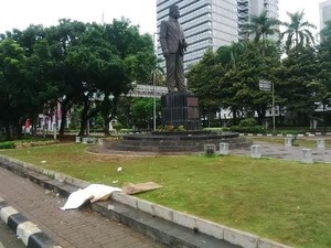 Pasca JNF, Taman Sekitar Jl Medan Merdeka Selatan Rusak
