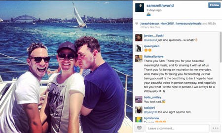 Sam Smith Makin Mesra dengan Kekasih Prianya