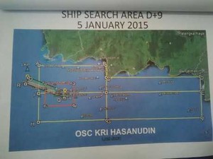 Begini Formasi 26 Kapal Laut di Lokasi Pencarian AirAsia Hari Ini