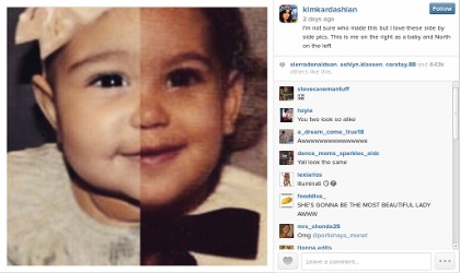 Kim Kardashian Buktikan Kemiripan dengan North West