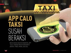 App Calo Taksi Susah Beraksi