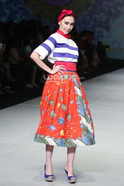 Yongki Budisutisna Peranakan Show. Bazaar Fashion Festival 2014 at Jakarta Convention Center. Jakarta. [Foto: Mohammad Abduh/Wolipop]