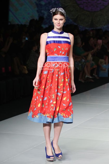 Yongki Budisutisna Peranakan Show. Bazaar Fashion Festival 2014 at Jakarta Convention Center. Jakarta. [Foto: Mohammad Abduh/Wolipop]