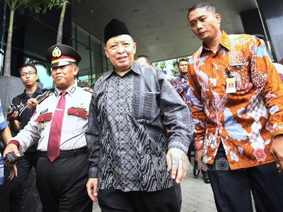 Hamzah Haz Jenguk Fuad Amin di Rutan KPK
