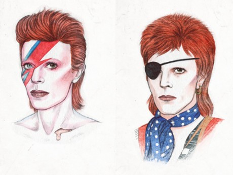 Ini Ilustrasi Gaya Rambut David Bowie 1964-2014