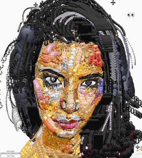 Unik! Kim Kardashian Dibuat Karya Seni dari Emoji Smartphone
