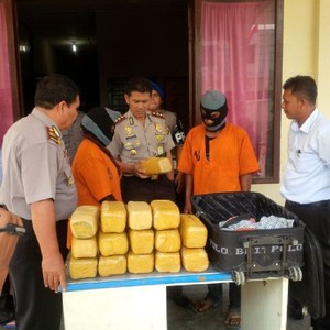 Polisi Tangkap 2 Kurir Pembawa 15 Kg Ganja