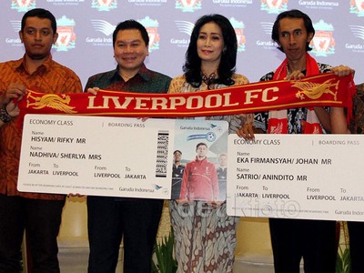 Garuda Terbangkan Pemenang Liverpool Video Contest ke Anfield