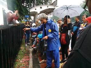 Para Pejalan Kaki Aksi Damai Peringati 3 Tahun Tabrakan Maut di Tugu Tani