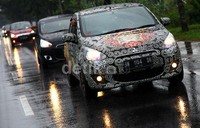Tampak lebih dari 50 mobil Mirage mengikuti event Eco Fun Drive II Pekanbaru.