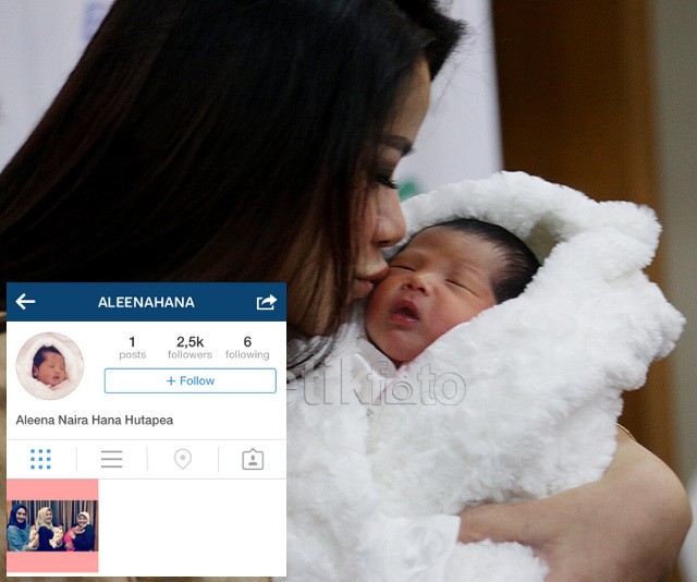 Usia Baru Seminggu, Anak Olla Ramlan Punya 2.500 Follower di Instagram